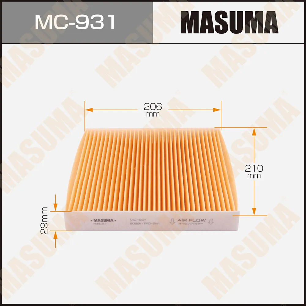 Фильтр салонный HONDA CITY MASUMA MC-931