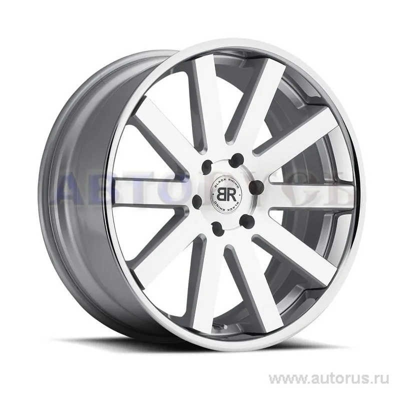 Диск литой R24 10J 5x150/110.1 ET30 BLACK RHINO Savannah Silver Machine Face 2410SAV305150S10