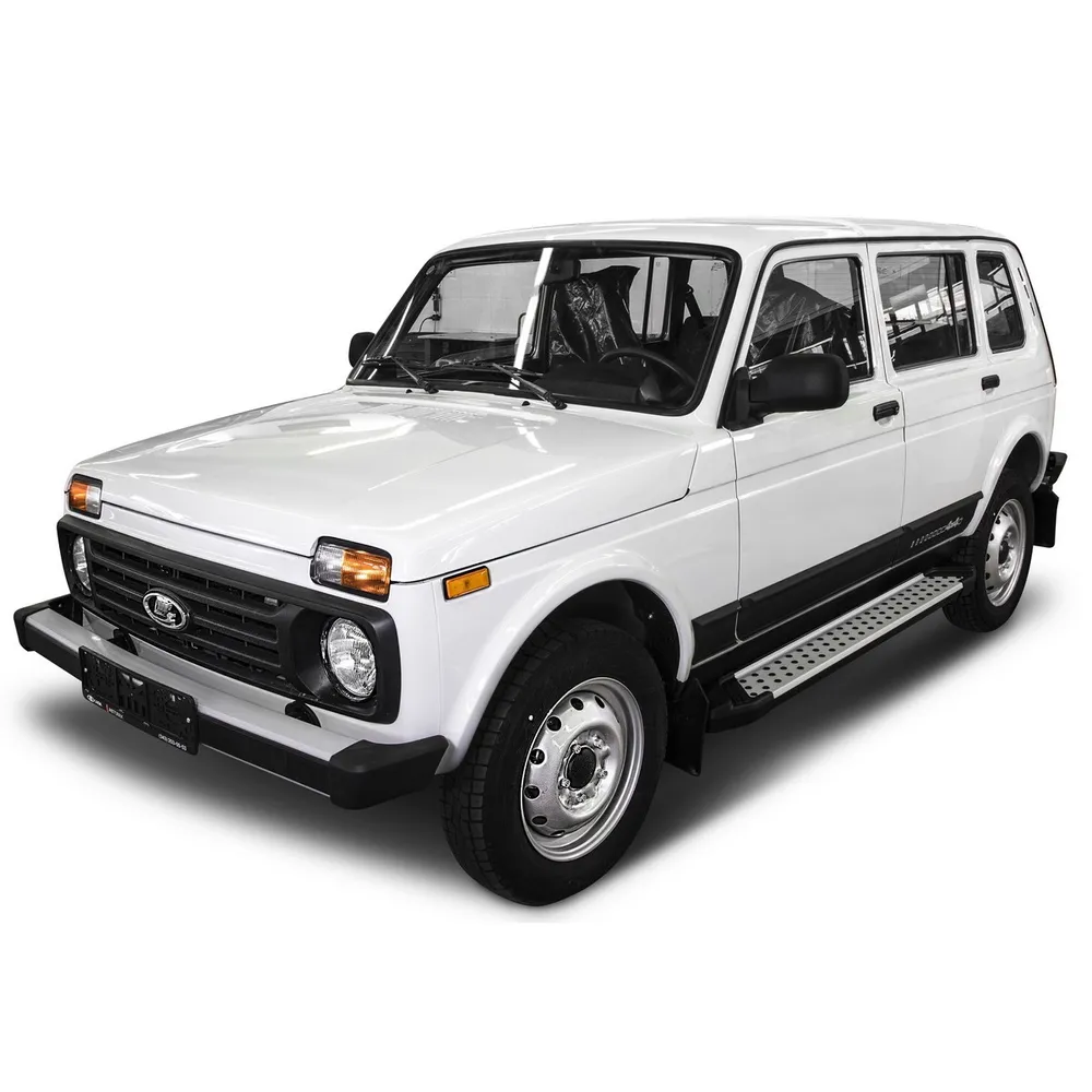 Порог-площадка Bmw-Style D180AL + комплект крепежа, RIVAL, Lada 4x4 5D1993-/Lada 4x4 Urban 5D 2016 Lada 4x4 2131 D180AL.6004.1