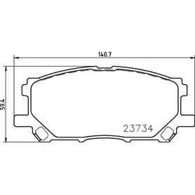 Колодки передние TOYOTA Harrier 03-08/LEXUS RX II 03-09 NISSHINBO NP1062