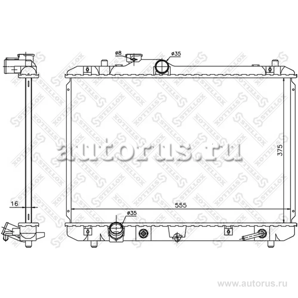 Радиатор системы охлаждения АКПП Suzuki Swift 1.3-1.5i 16V 05> STELLOX 10-25460-SX