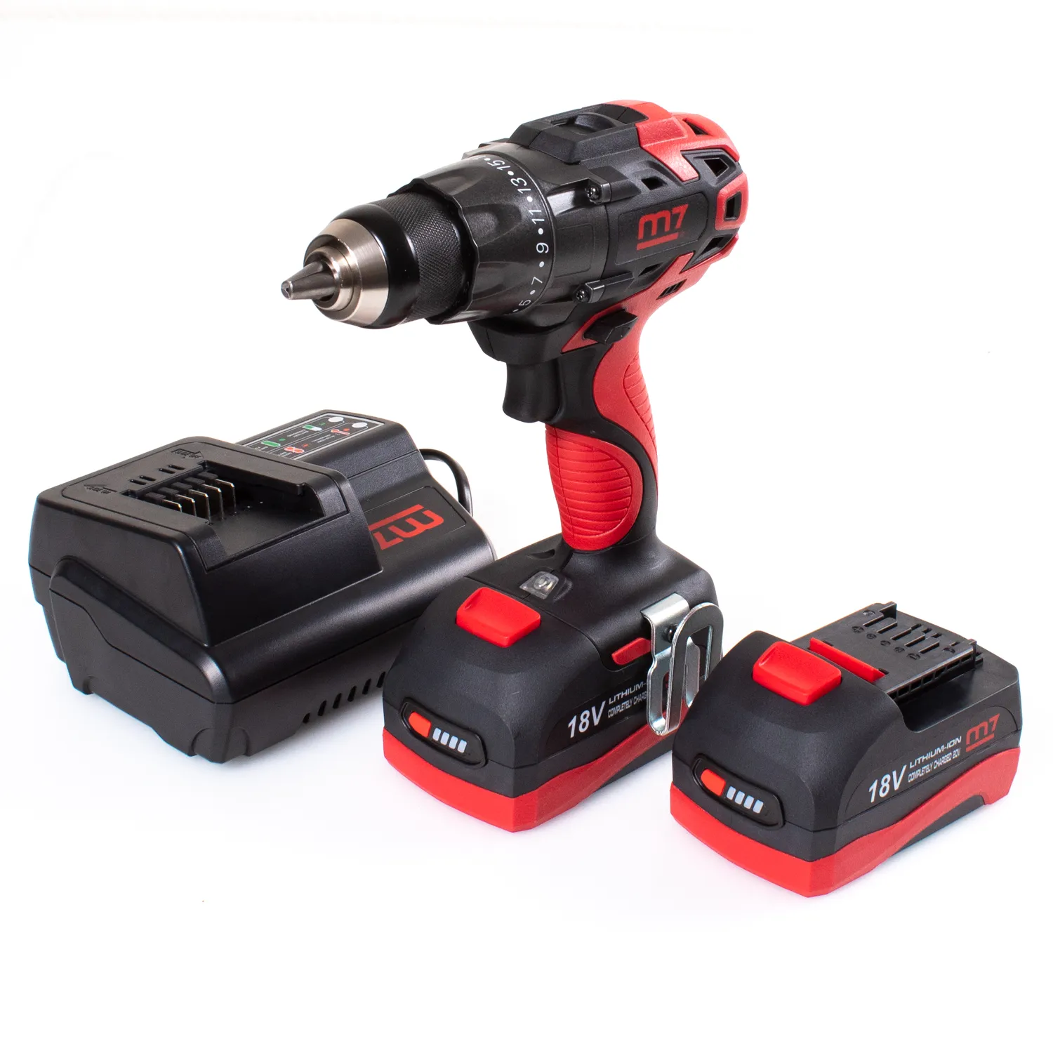 Аккумуляторная дрель-шуруповерт 18В, кейс MIGHTY SEVEN DD20502