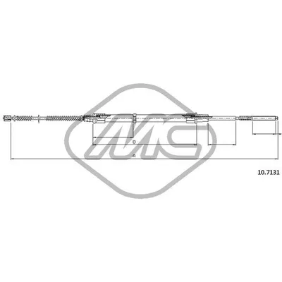 Трос ручника SEAT IBIZA DX/SX-RH/LH Metalcaucho 83729