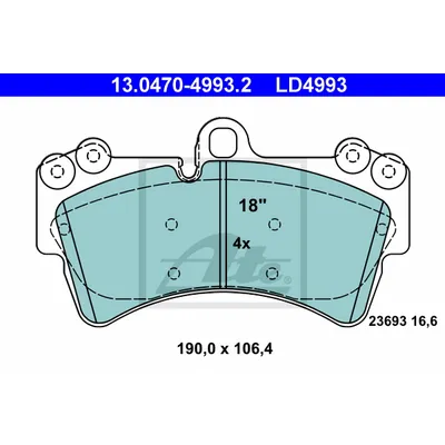 Колодки VW TOUAREG/AUDI Q7/PORSCH CAYENNE торм.сис.BREMBO (CERAMIC)