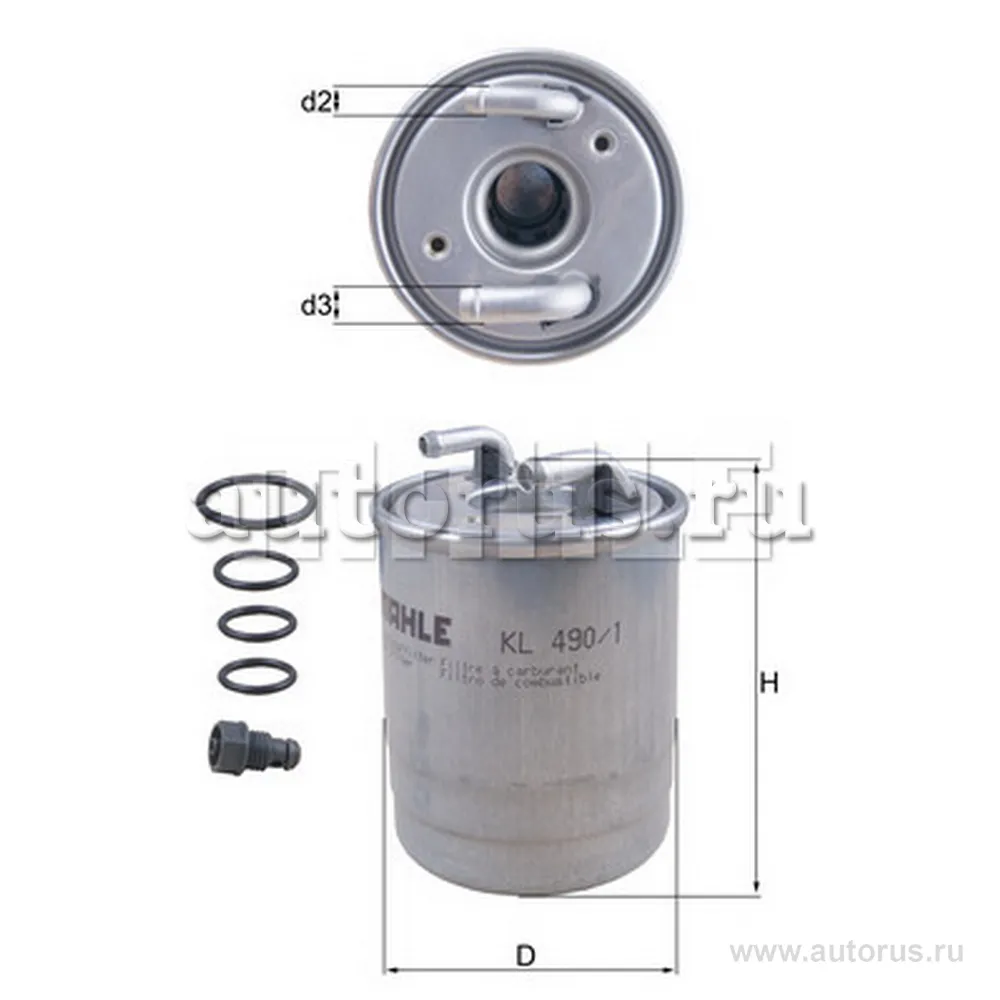 Фильтр топливный KNECHT/MAHLE KL 490/1D