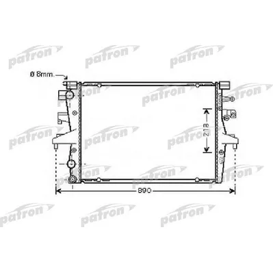 Радиатор системы охлаждения VW: MULTIVAN, TRANSPORTER 1.9TDI/2.0/3.2 V6 03- PATRON PRS3600B