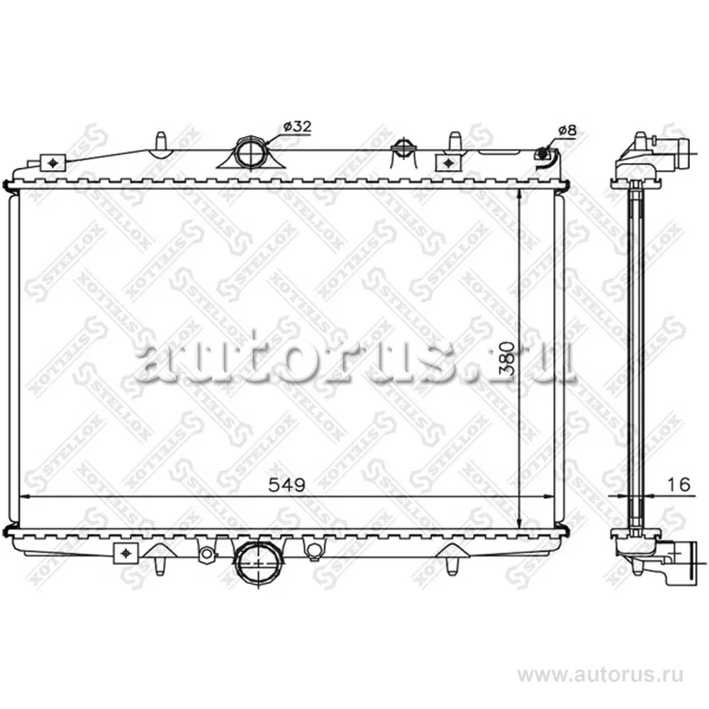 Радиатор системы охлаждения МКПП Citroen C5 1.8 16V 00> STELLOX 10-25173-SX