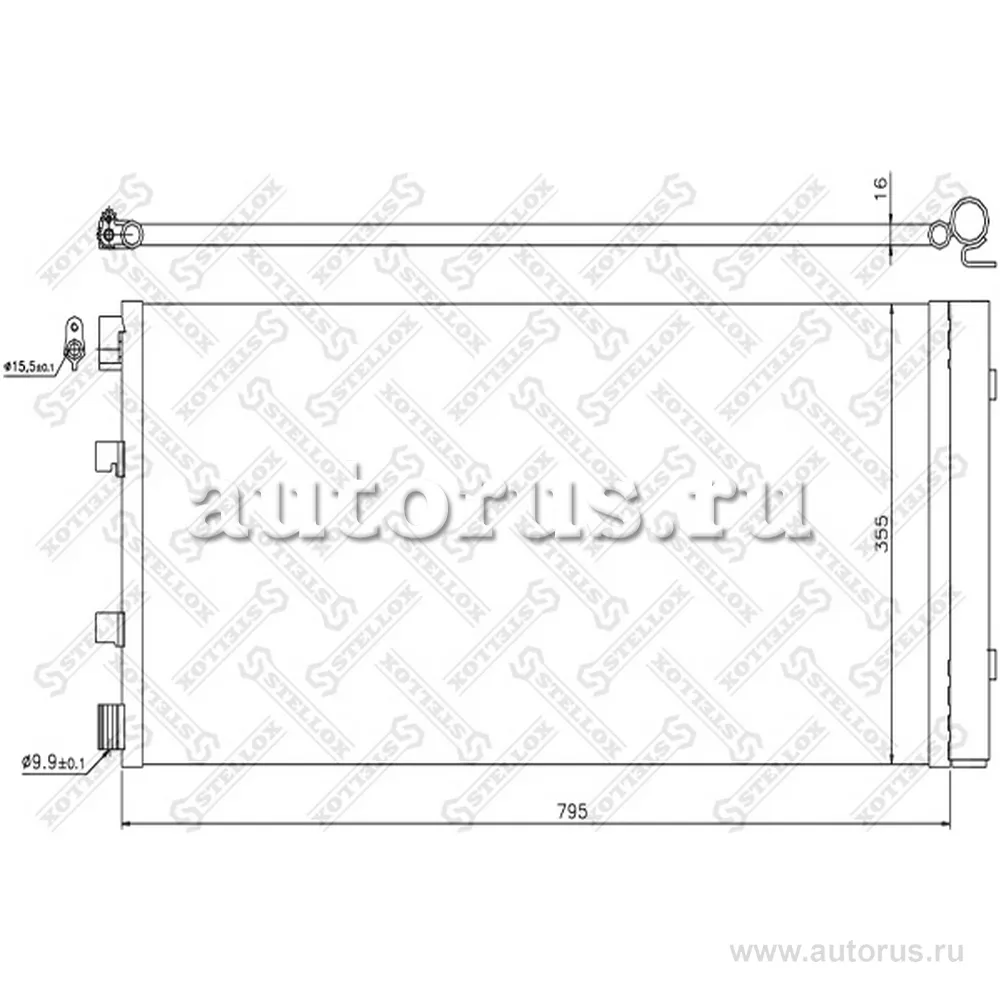 Радиатор кондиционера Opel Movano B, Renault Master 2.3CDTi 10> МК STELLOX 10-45737-SX