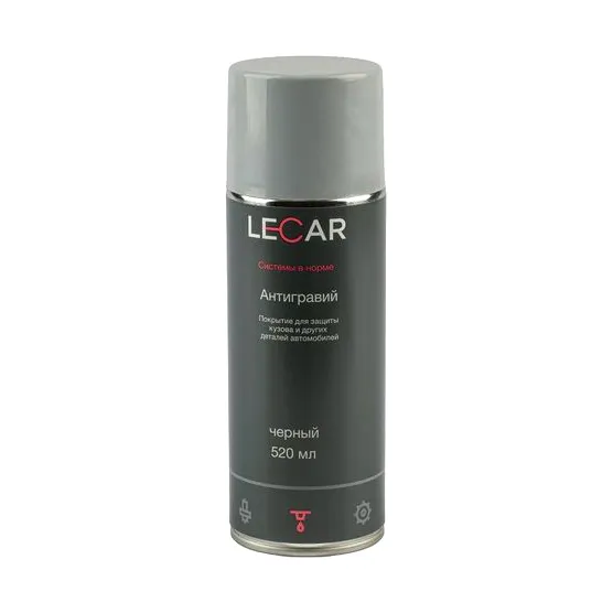 Антигравий, цвет черный, 520 мл. (аэрозоль) LECAR LECAR000021011