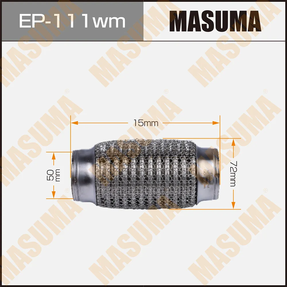 Гофра глушителя 3-х слойная 50х150 3-х слойная, wiremesh, interlock, 50х150 MASUMA EP-111wm
