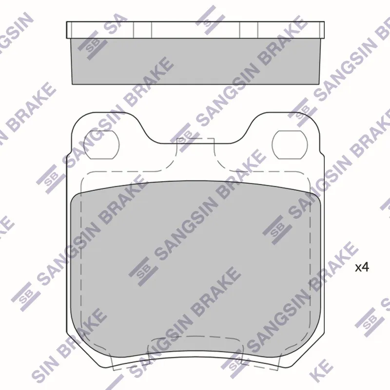 Колодки тормозные задние SANGSIN BRAKE SP1760