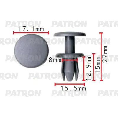 Клипса пластмассовая применяемость: распорная (серая) bmw \ mini PATRON P37-1663