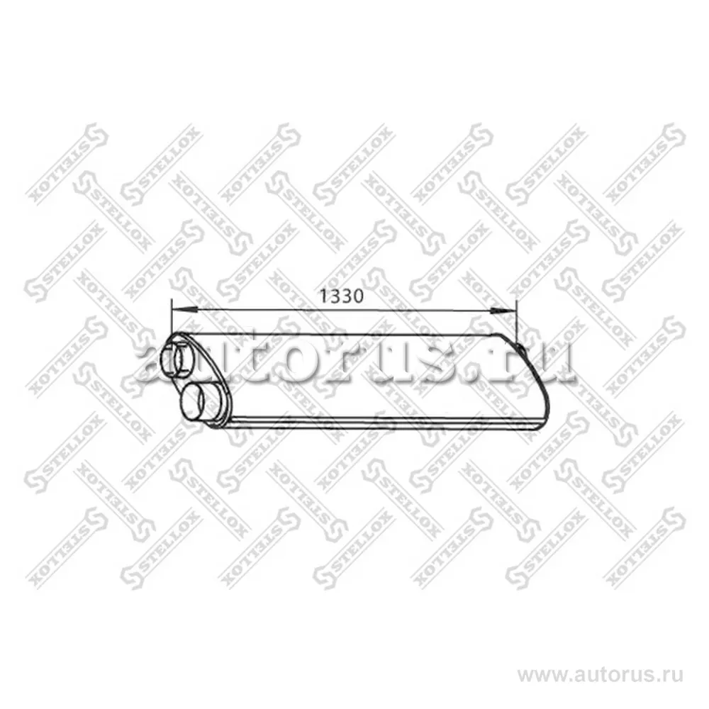 Резонатор(бочка) глушителя L1330Iveco STELLOX 8203098_SX