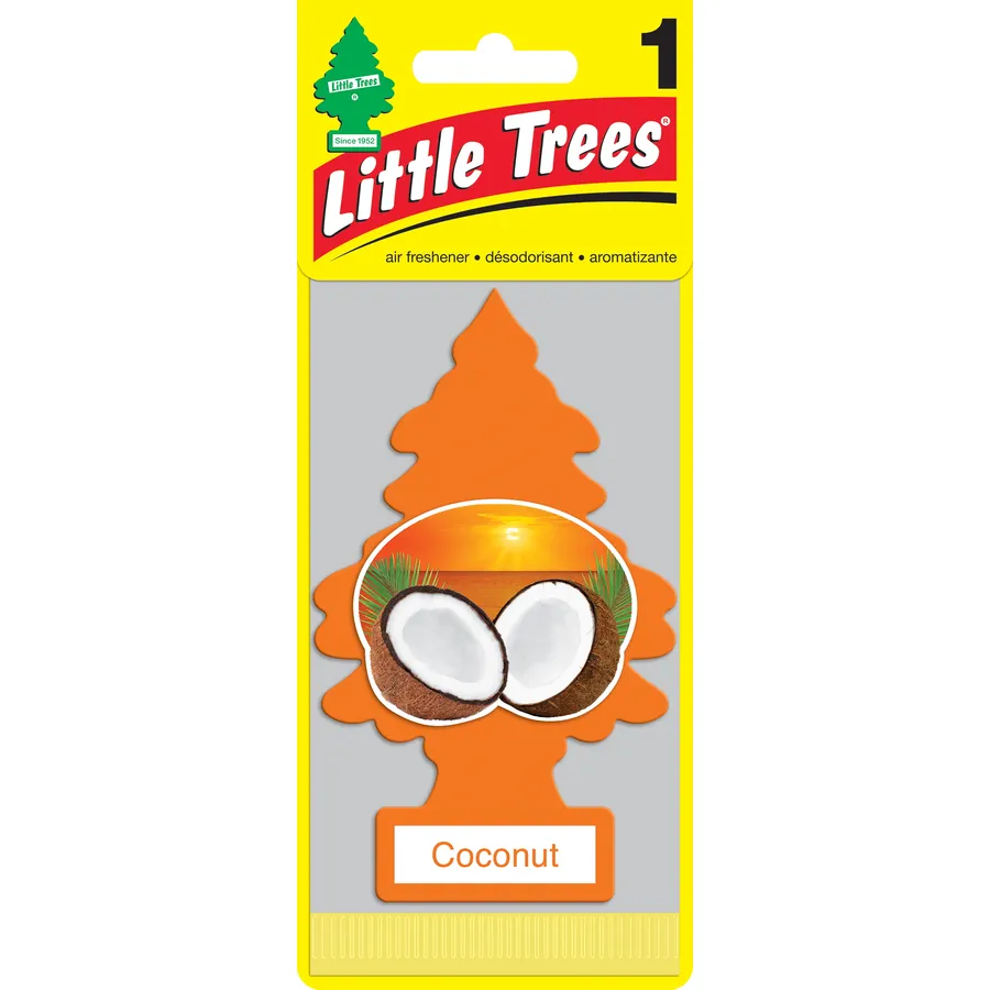Ароматизатор Елочка Кокос пропитанный пластинка кокос Car-Freshner U1P-10317-RUSS