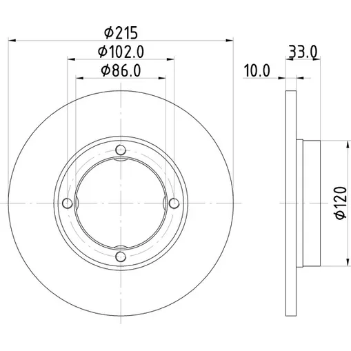 Диск тормозной передний NISSHINBO ND9008