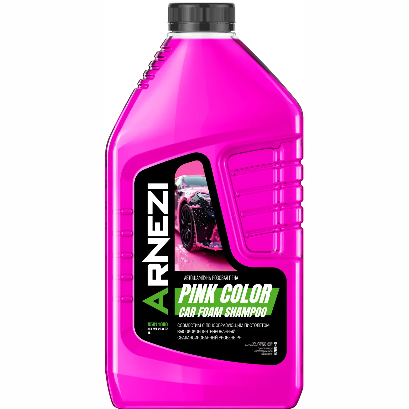 Автошампунь розовая пена Pink Color Car Foam 1000мл ARNEZI N5011000