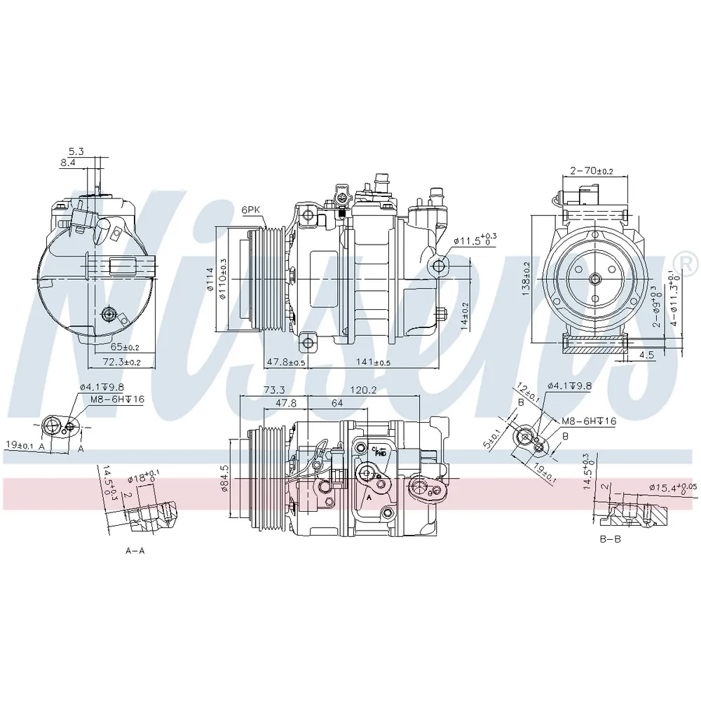 Компрессор RANGE ROVER III 4.2, 4.4i 505- (SANDEN) 89496