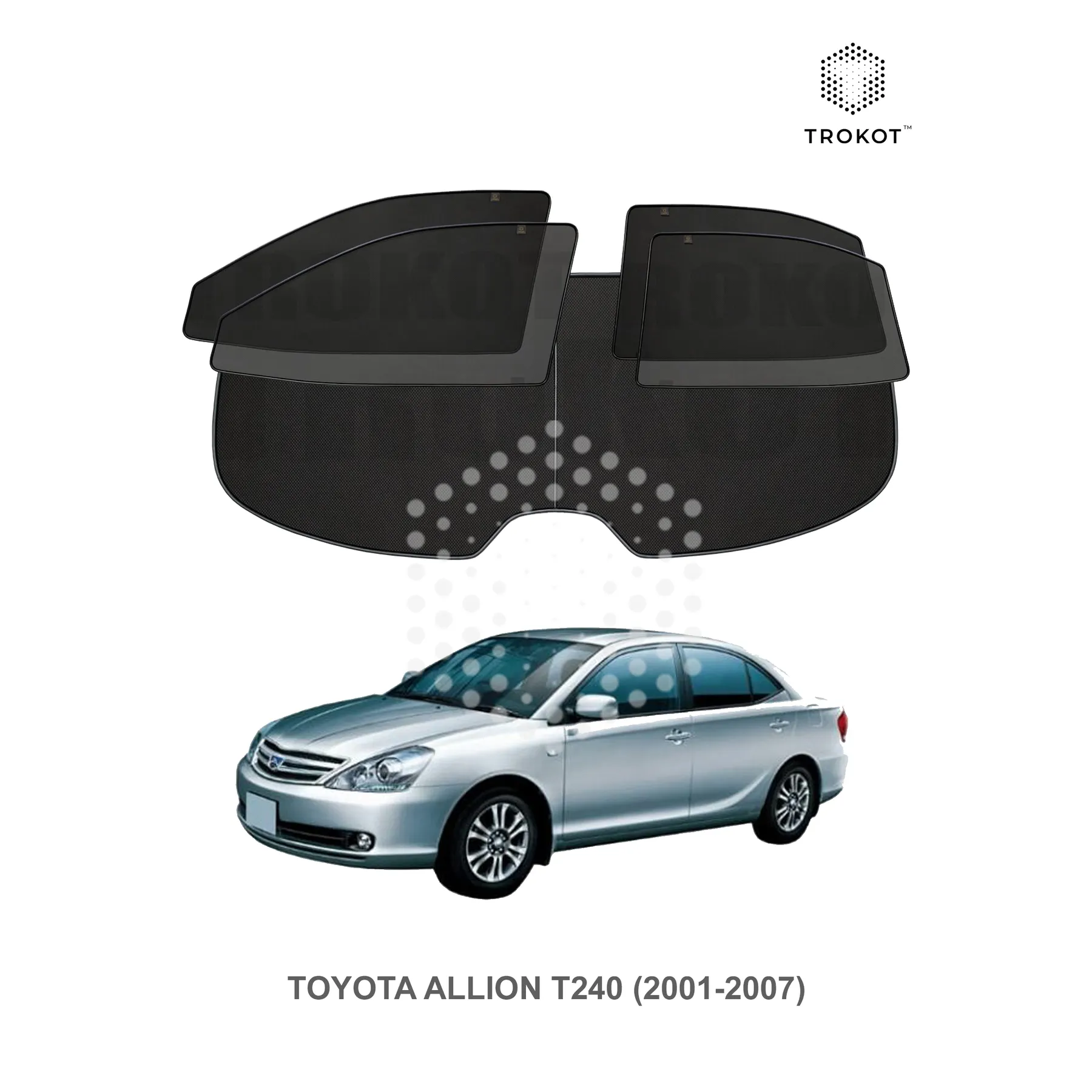 Полный комплект из 5 экранов Toyota Allion (1) (T240) (2001-2007) (Праворульная)