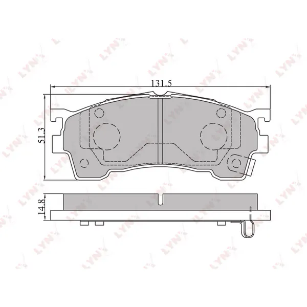 Колодки передние LYNXauto BD-5101