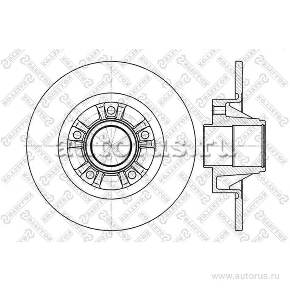 Диск тормозной задний с подшипником и кольцом ABS OPEL VIVARO, RE STELLOX 60203658_SX