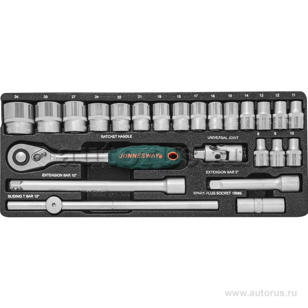 Набор инструмента 1/2DR 24пр JONNESWAY S04H4724S