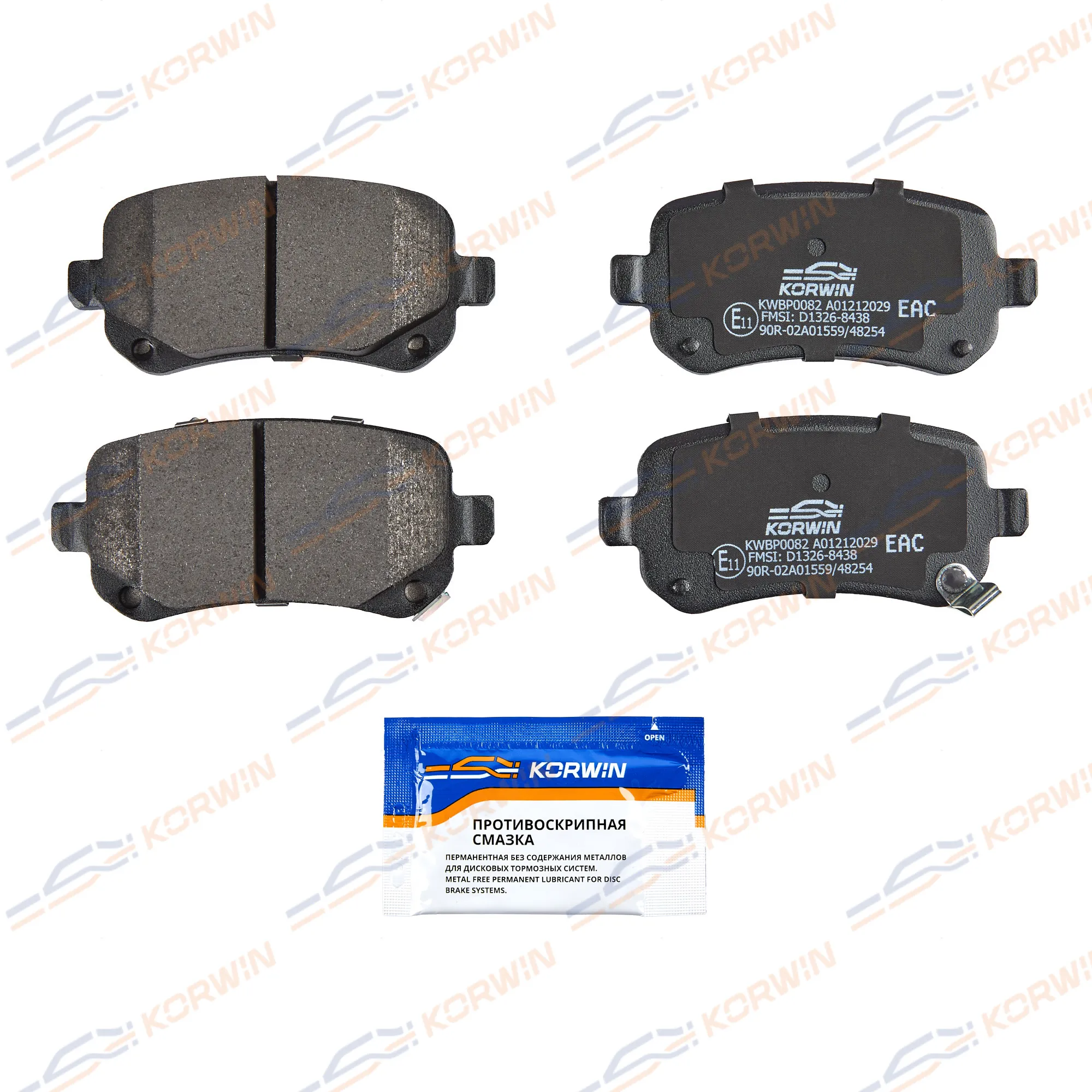 Колодки тормозные зад. Chrysler Voyager V 07-/Dodge Journey/Fiat Freemont 11- KORWIN KWBP0082