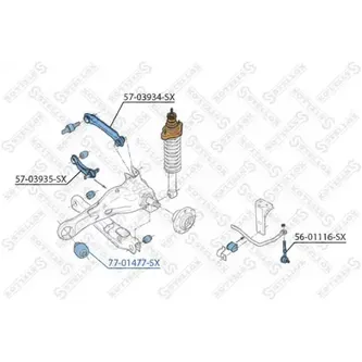 Сайлентблок заднего рычага Volvo S40/V40 00-04 STELLOX 77-01477-SX