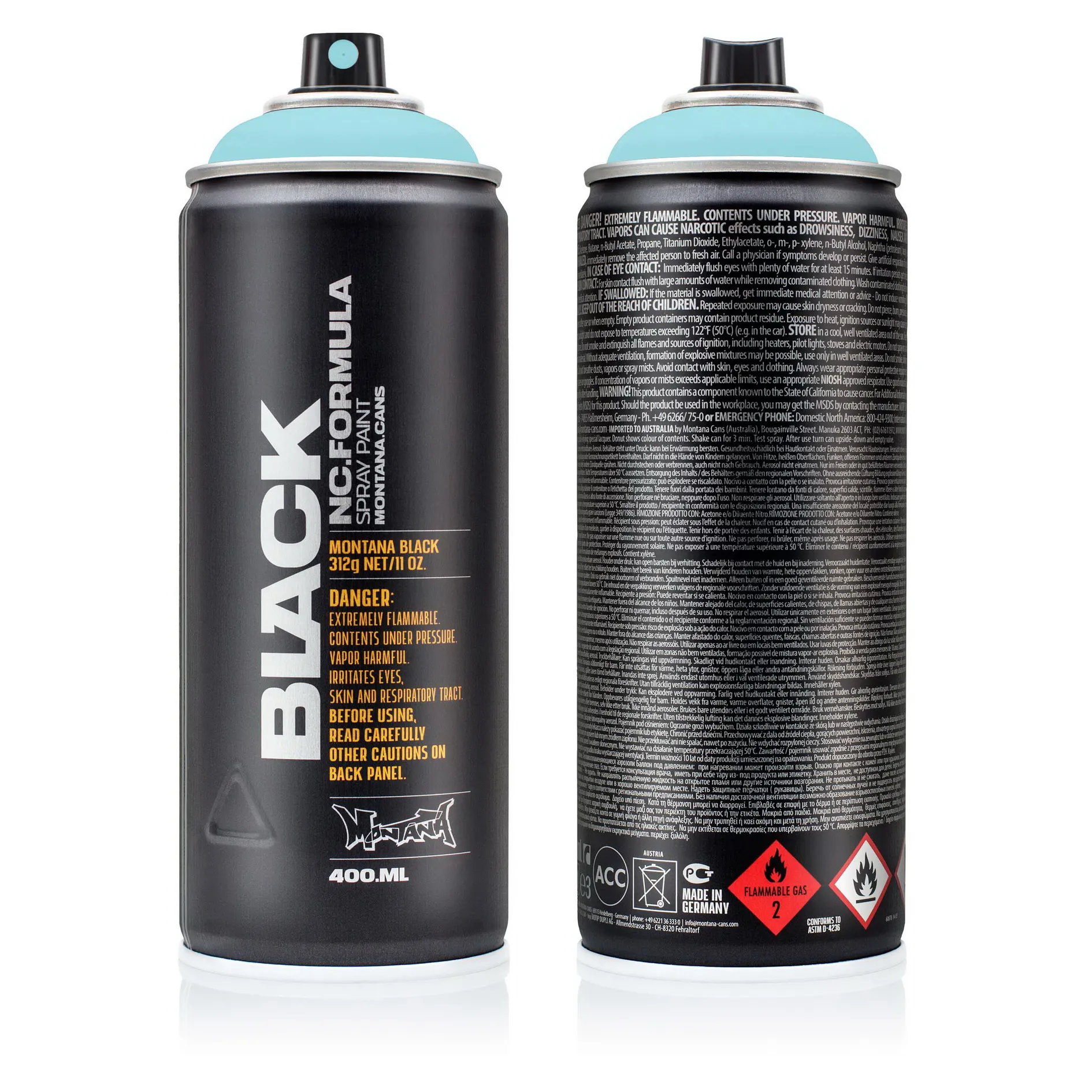 MONTANA Краска BLACK тиффани 0,4л MONTANA CANS 6110 BLK
