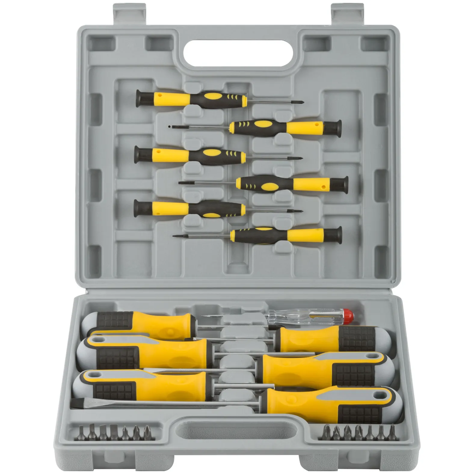 Отвертки Старт и биты CrV, набор 27 шт., пластиковый кейс FIT 56403