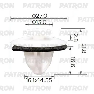 Клипса пластмассовая Крепление обшивки дверей/молдинг Great Wall PATRON P37-3811