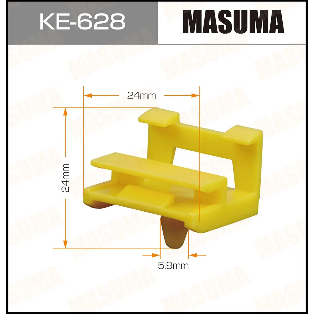 Клипса автомобильная уп.50 MASUMA KE-628