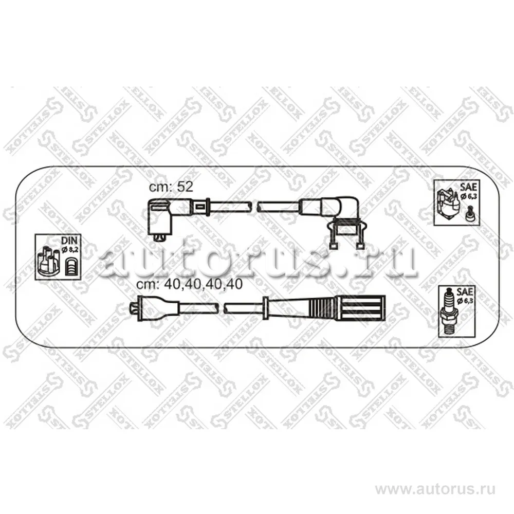 К-кт проводов Renault R19 1.2 C1G 89-92 STELLOX 10-38160-SX