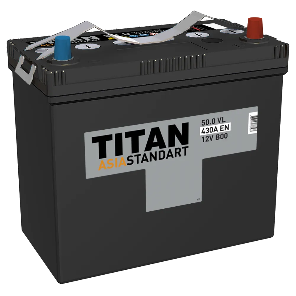 Аккумулятор TITAN ASIA STANDART 50 А/ч Обратная R+ 236x128x221 EN430 А