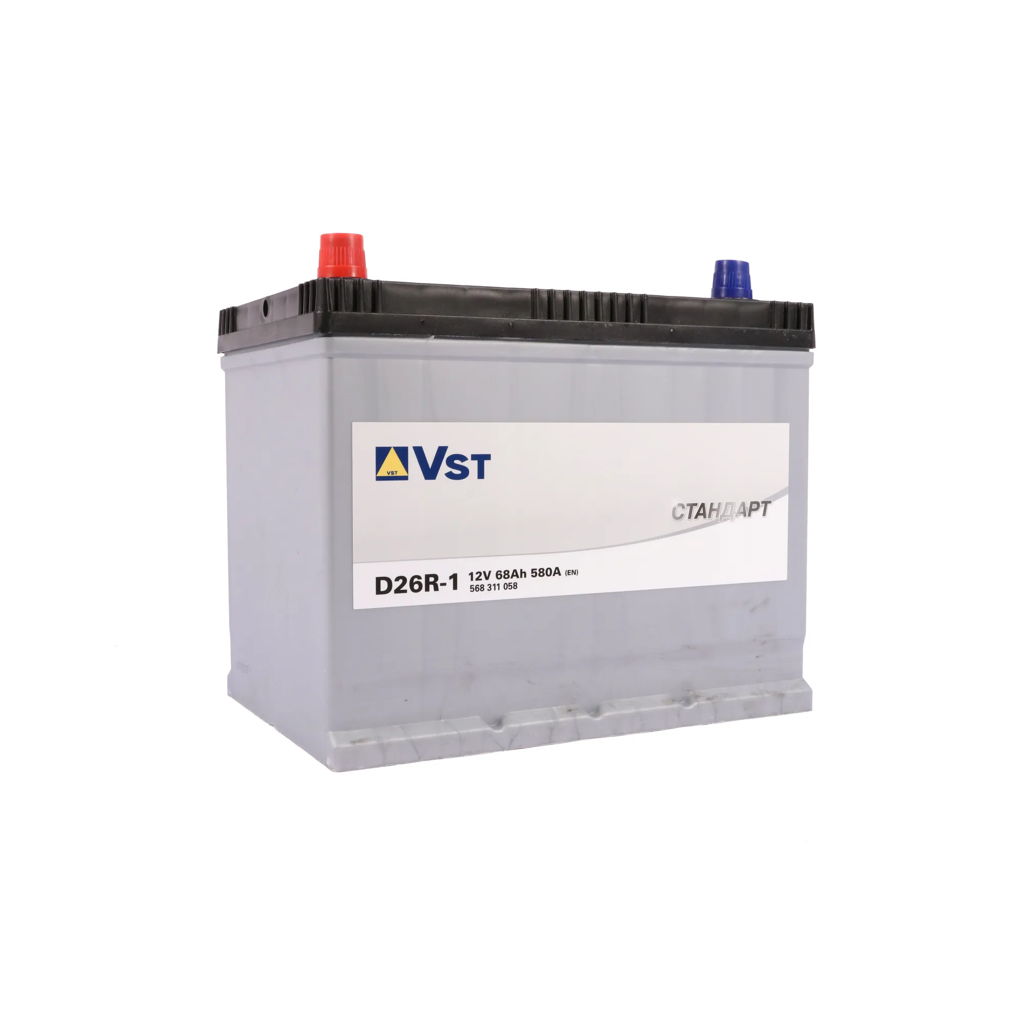 Аккумулятор VST ASIA 68 А/ч Прямая L+ 258x175x223 EN580 А