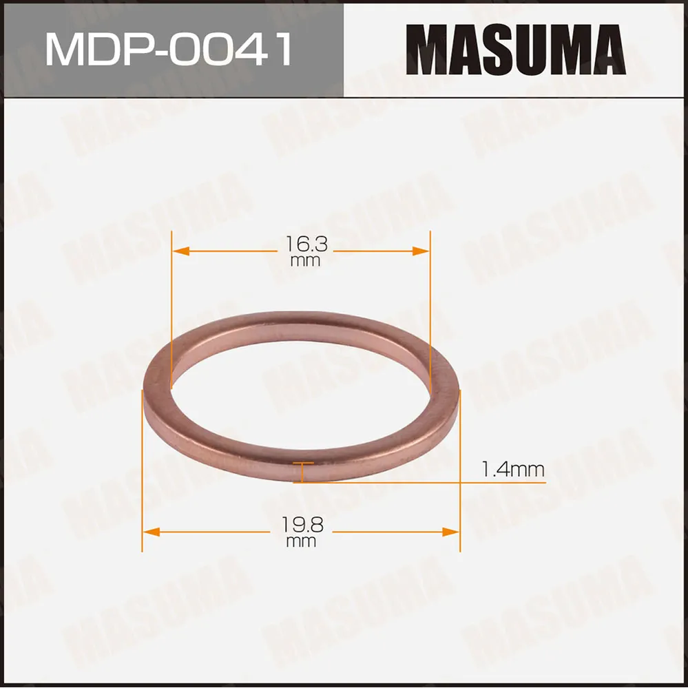 Шайба для болта маслосливного MASUMA MDP-0041