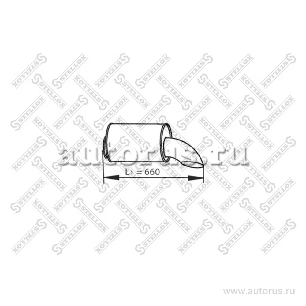 Труба глушителя выхлопная RVI PREMIUM/Magnum, Volvo FL/FM/FH STELLOX 82-03771-SX