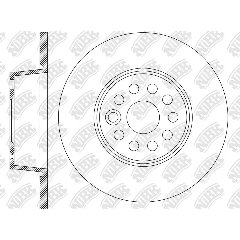 Диск тормозной VW TAOS SKODA KAROG (NU7, ND7 ),OCTAVIA IV (NX3,NN3) задний (1шт.) NIBK RN2256