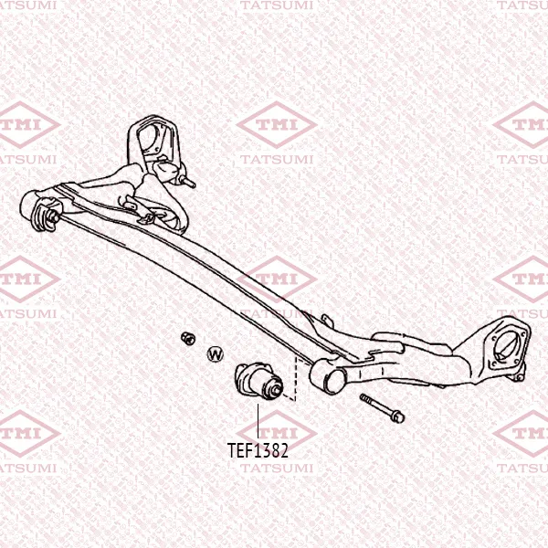 Сайлентблок задней балки TOYOTA Ipsum/Gaia/Picnic 96-> TATSUMI TEF1382