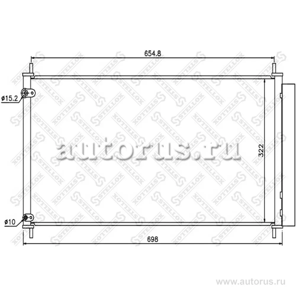 Радиатор конд. Toyota Auris 2.0D-4D 07 STELLOX 1045213_SX