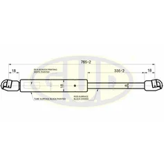 АМОРТИЗАТОР КАПОТА AUDI A4 (8K2), A4 AVANT (8K5) 11/07- 340N L765/335MM G.U.D ggs010115