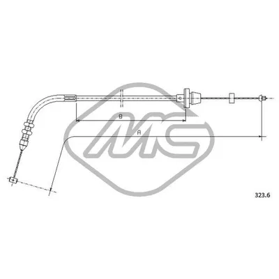 Трос газа Y 10 ALL MOT. FIRE Metalcaucho 81533