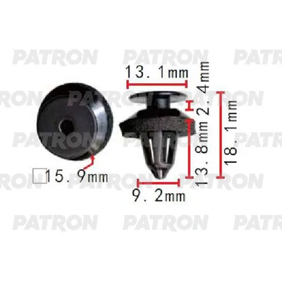 Клипса пластмассовая Mercedes применяемость: фиксатор обивки PATRON P371652