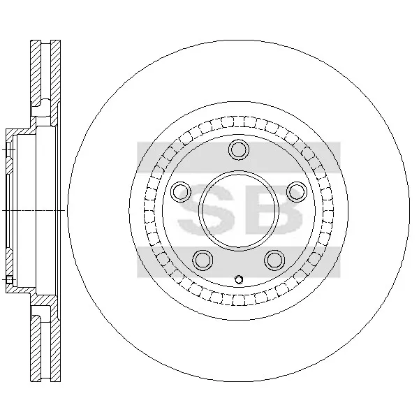 Диск тормозной передний MAZDA 6 SALOON 18 SANGSIN BRAKE SD4455