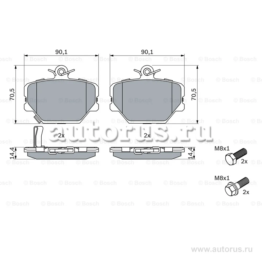 Колодки тормозные передние BOSCH 0 986 424 471