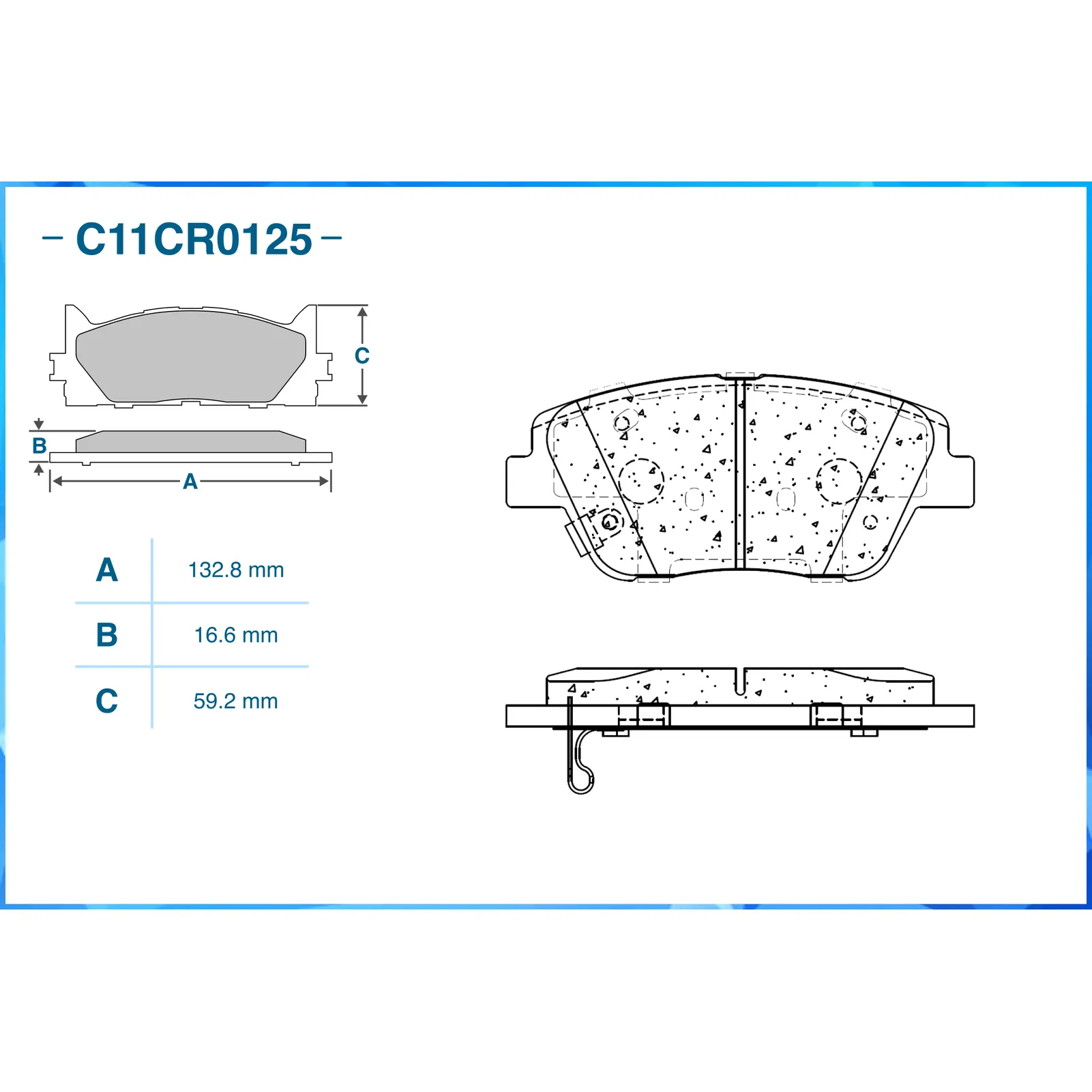 Колодки передние CWORKS C11CR0125