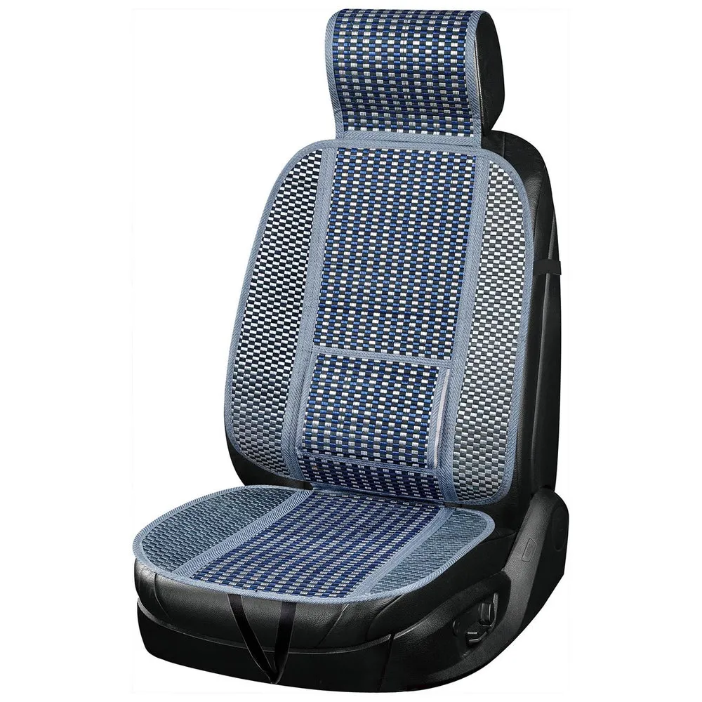 Накидка сиденья бамбук Summer-04 с поддержкой спины синий 1 шт, SKYWAY SKYWAY S01302049