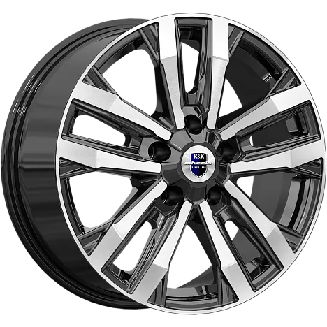 Диск литой R18 8J 5x130/84.1 ET43 КИК Мичиган Алмаз черный 82640