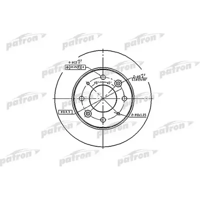 Диск тормозной передний KIA: CARENS I 00-02, CLARUS 96-, CLARUS уни PATRON PBD4171