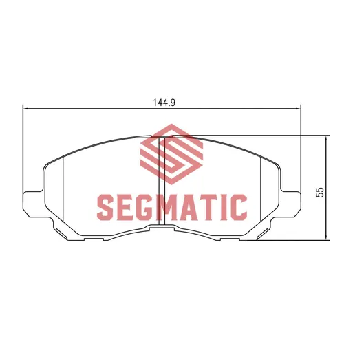 Колодки тормозные дисковые SEGMATIC SGBP2555