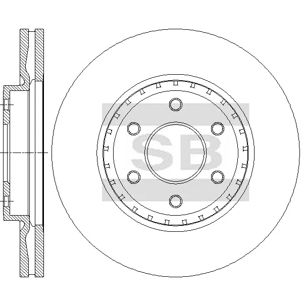 Диск тормозной передний вентилируемый NISSAN PATROL (Y62) D 358мм. SANGSIN BRAKE SD4276